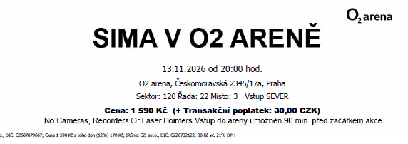 Sima O2 Arena Praha 13.11. - 4