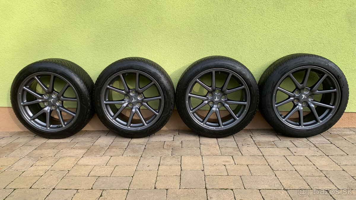 Tesla orig. 18 palcové disky so zimnými pneu + senzory tlaku - 4
