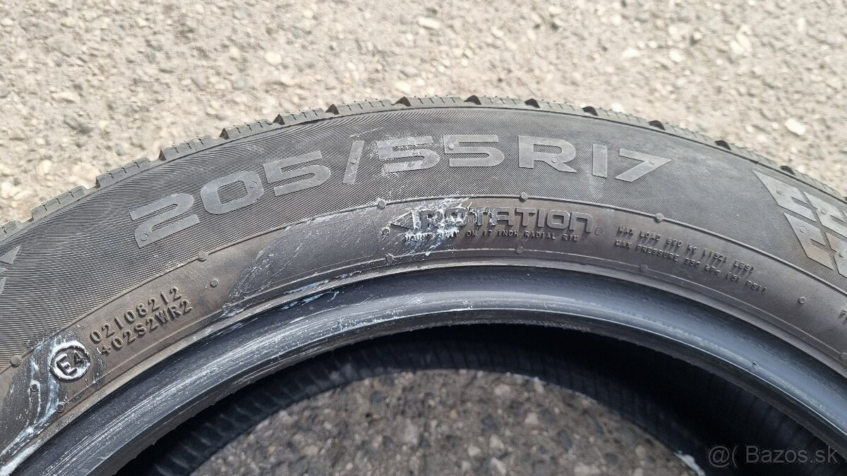 Predám zimne pneu Nokian 205/55 R17 - 4