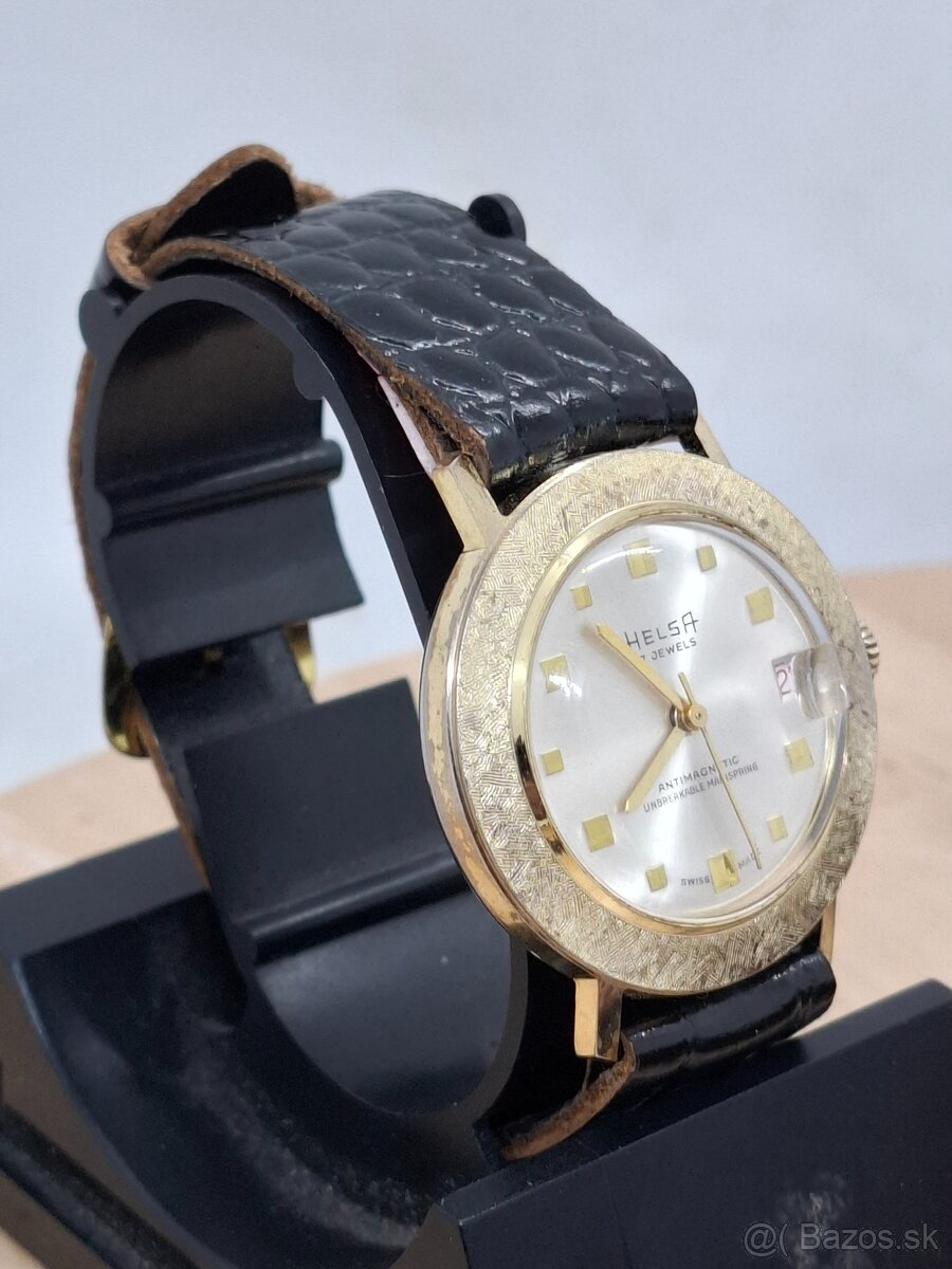 Predám funkčné Švajčiarske hodinky HELSA 17 jewels Antimagne - 4