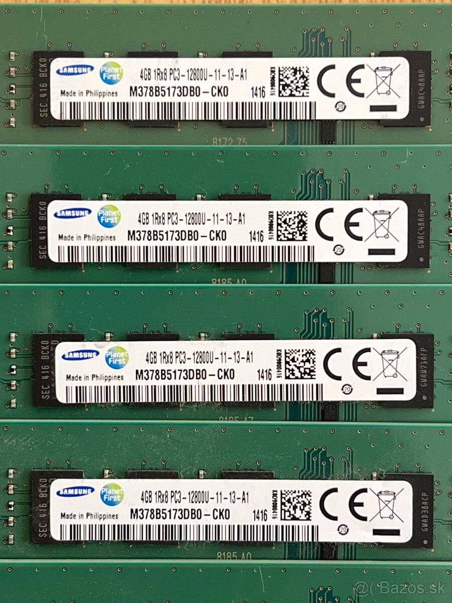 Predám pamäťové moduly DDR3 4GB - 4