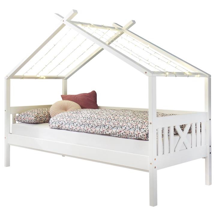 Detská domčeková dvoj-posteľ + rošty + matrace - 4