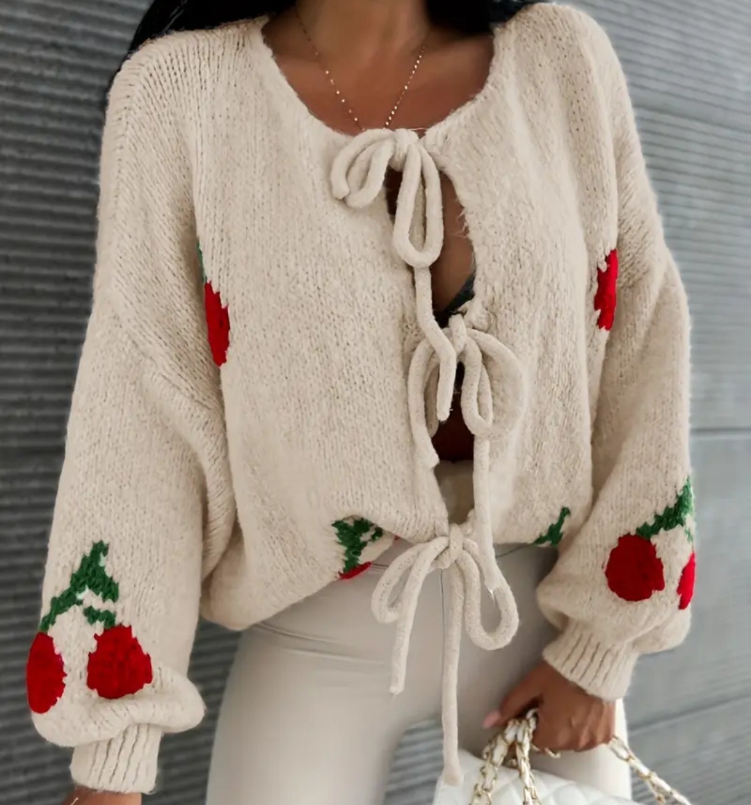 Sveter kardigan S hrubší - 4