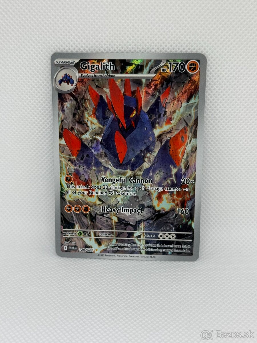 Pokémon karta Gigalith 129/86 – Holo Rare –N MINT – ORIGINÁL - 4