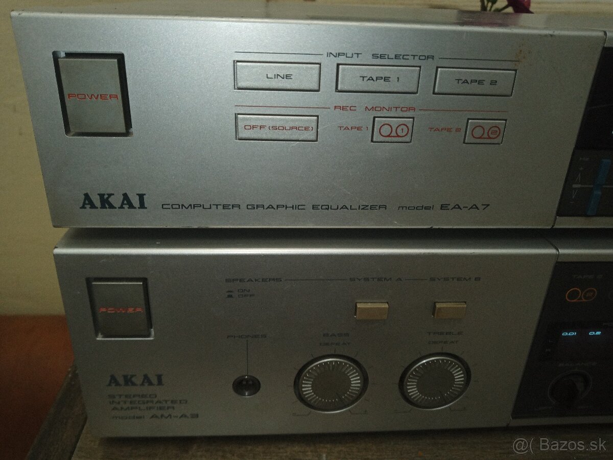 Predám hifi zostavu Akai stereo amplifer AM-A3 a Akai EA-A7 - 4