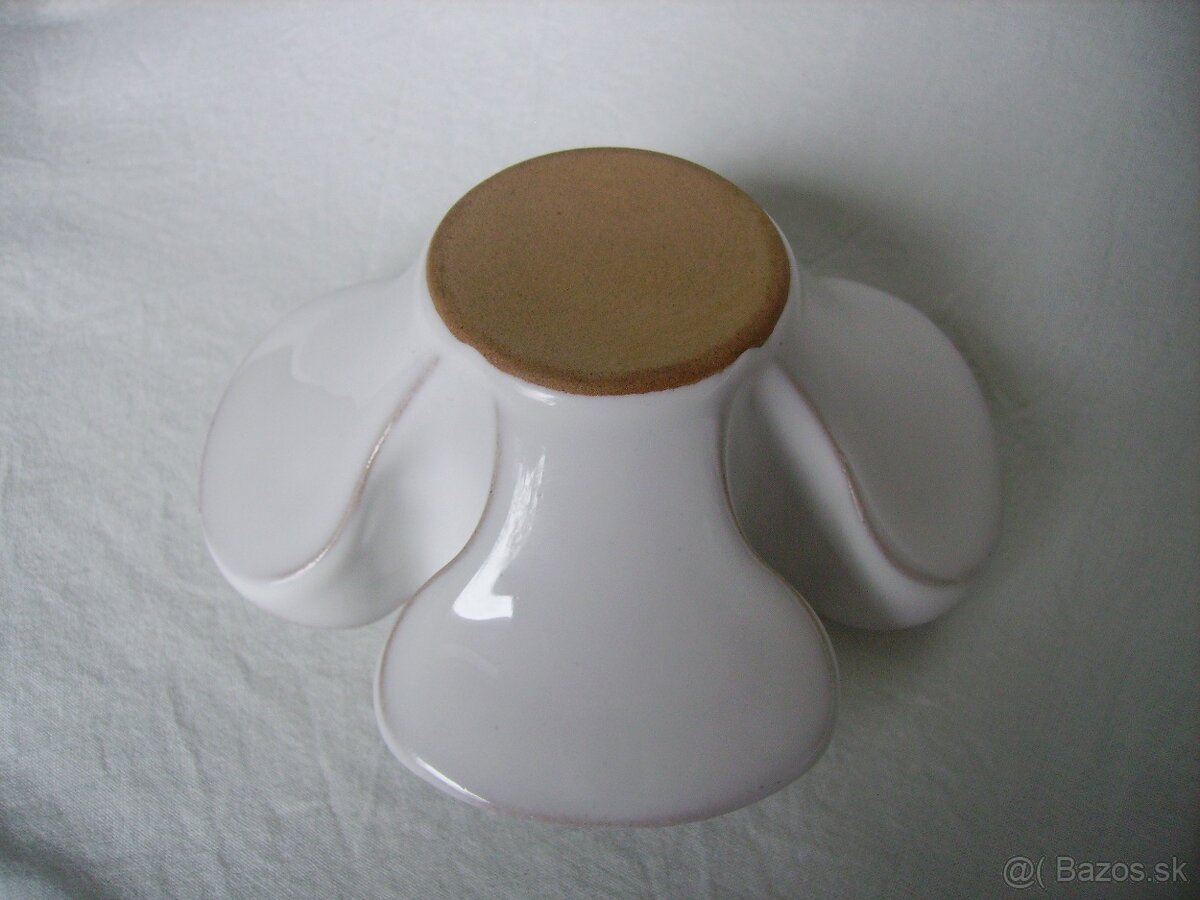 Keramický biely svietnik - 4
