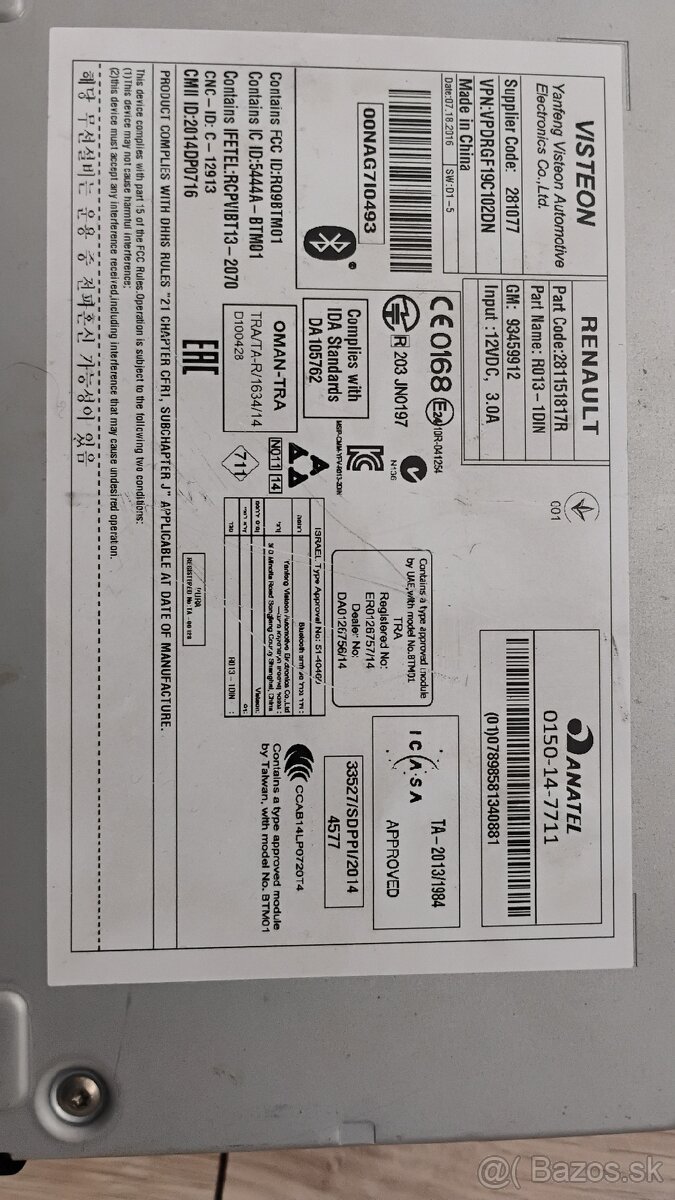 Autorádio Renault Opel vivaro - 4