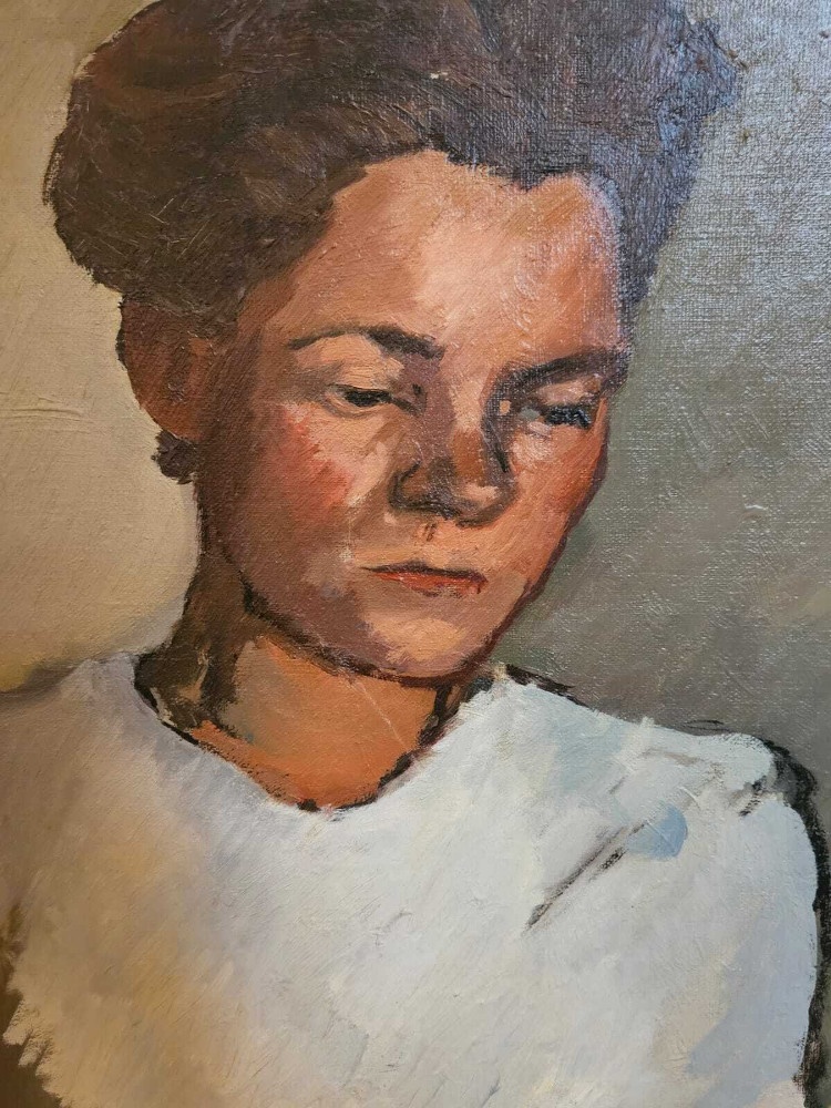 Olejomaľba - Katalánska škola - Žena s klasmi - 4