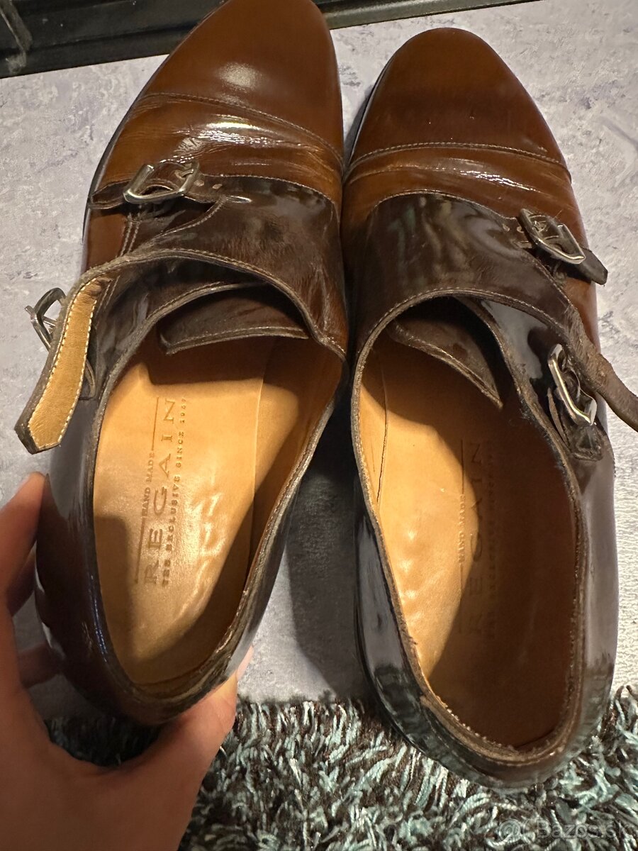 Spoločenské mužské kožené topánky - 4