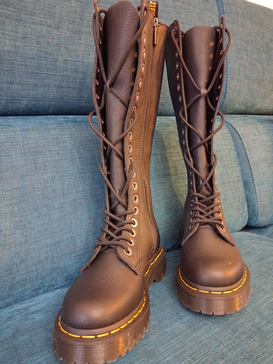 Dr.Martens vysoké kožené čizmy - 4