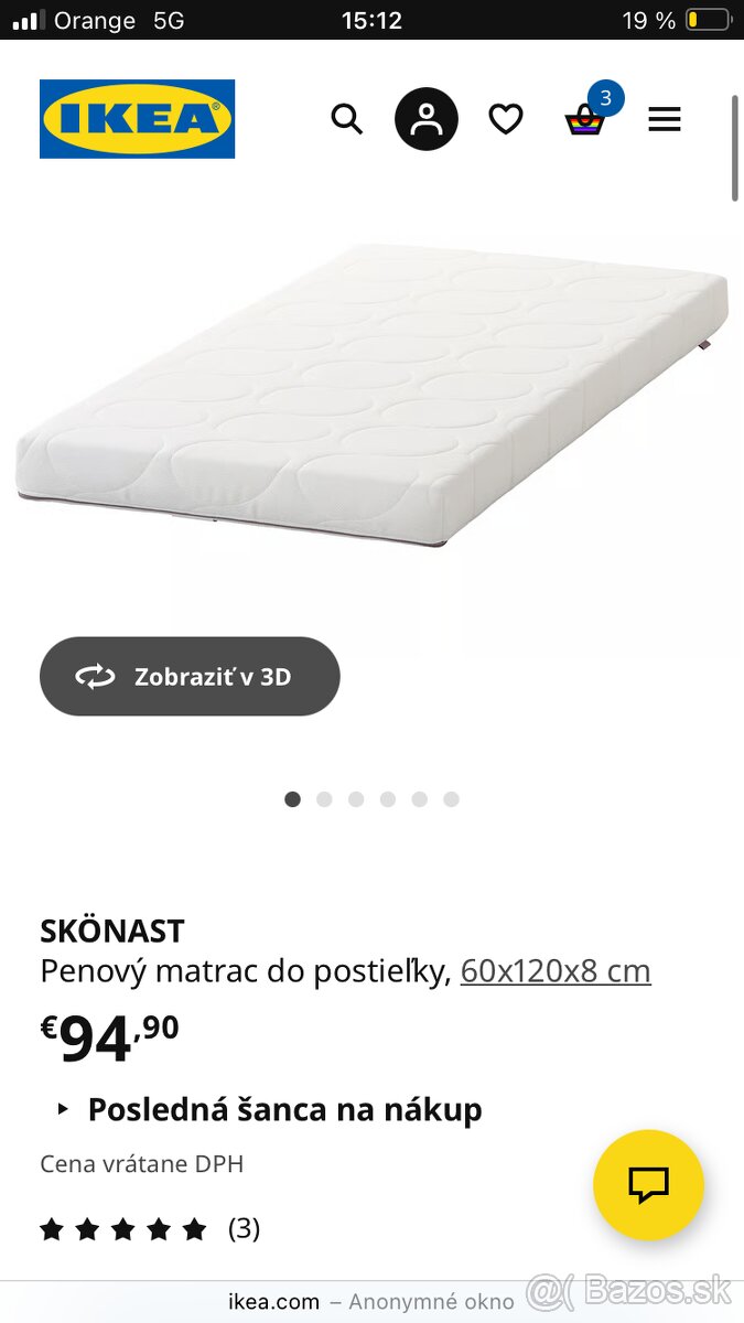 Detska postielka aj s matracom + vybavička + vanička - 4