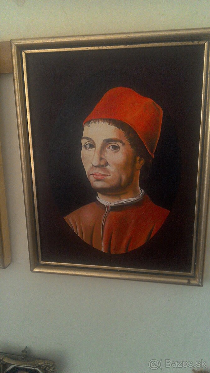 Predaj Olejomaľby kvetov a kópií portrétov v rámoch - 4