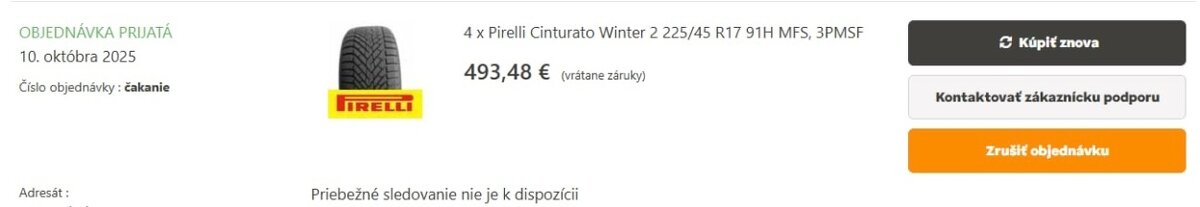 Nové nerozbalené zimné pneumatiky 225/45 R17 - 4