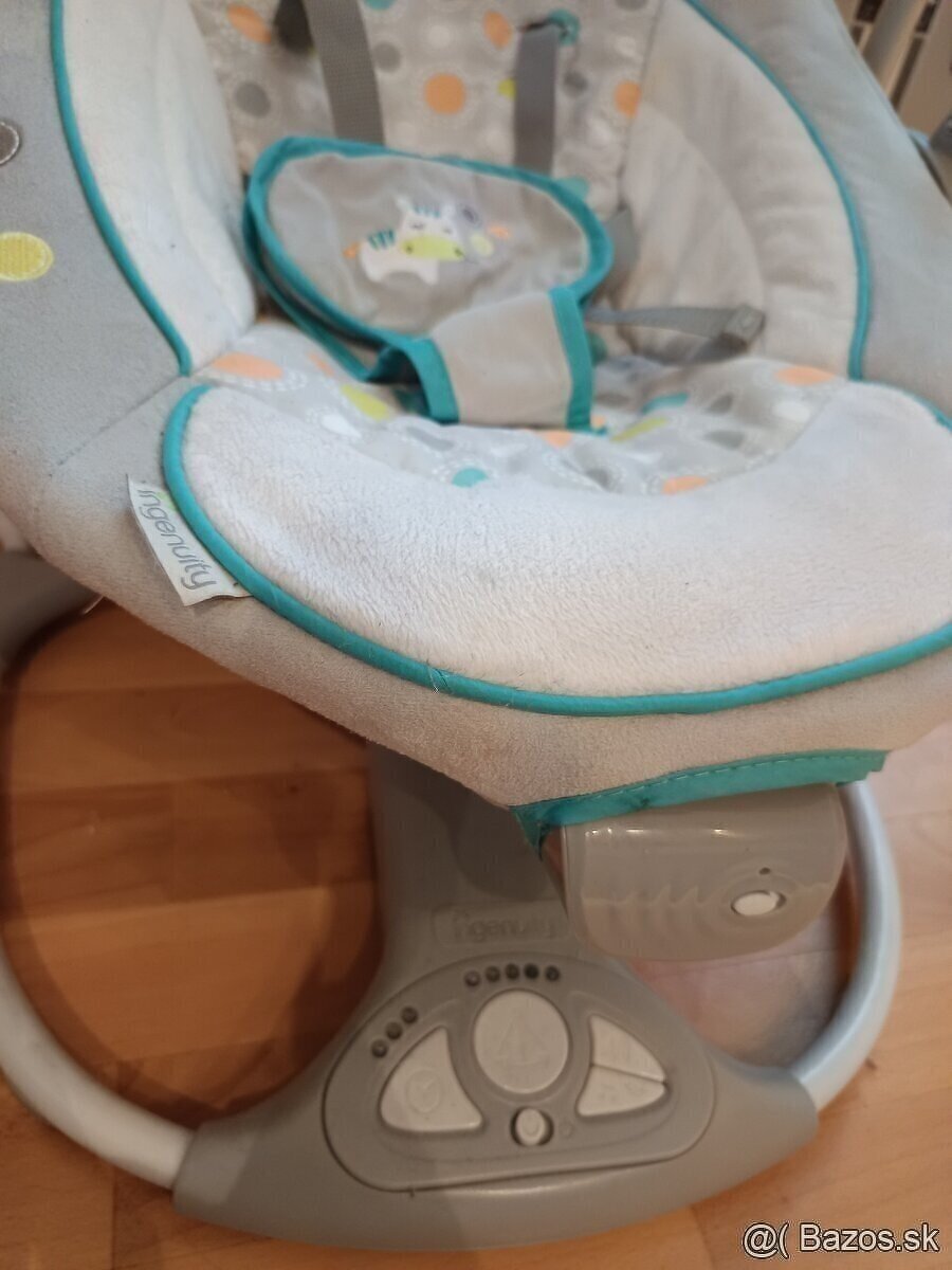 Kresielko hojdacie a vibrujuce 2v1 pre bábätká - 4