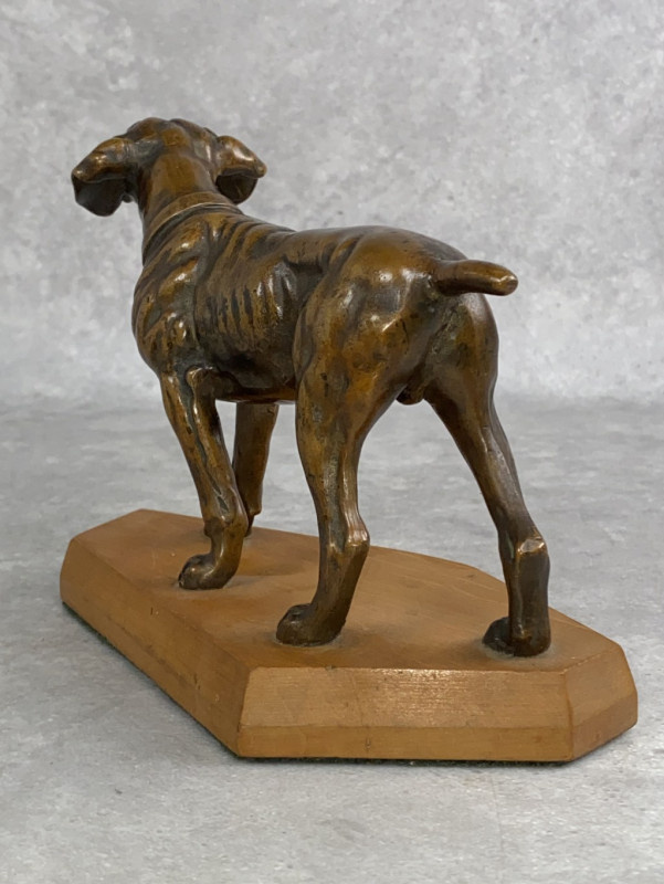 Bronzová soška poľovníckeho psa Pointer - 4