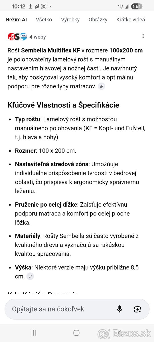 Rošt Sembella Multiflex KF 100x200 - 4
