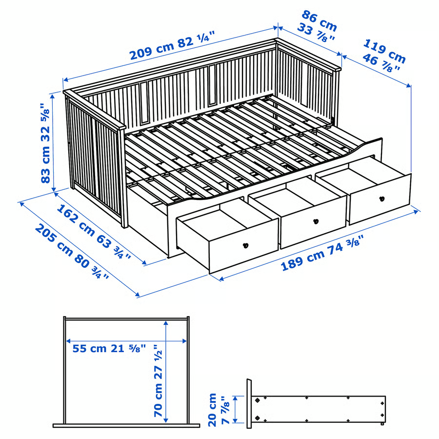 Rozkladacia posteľ IKEA hemnes - 4