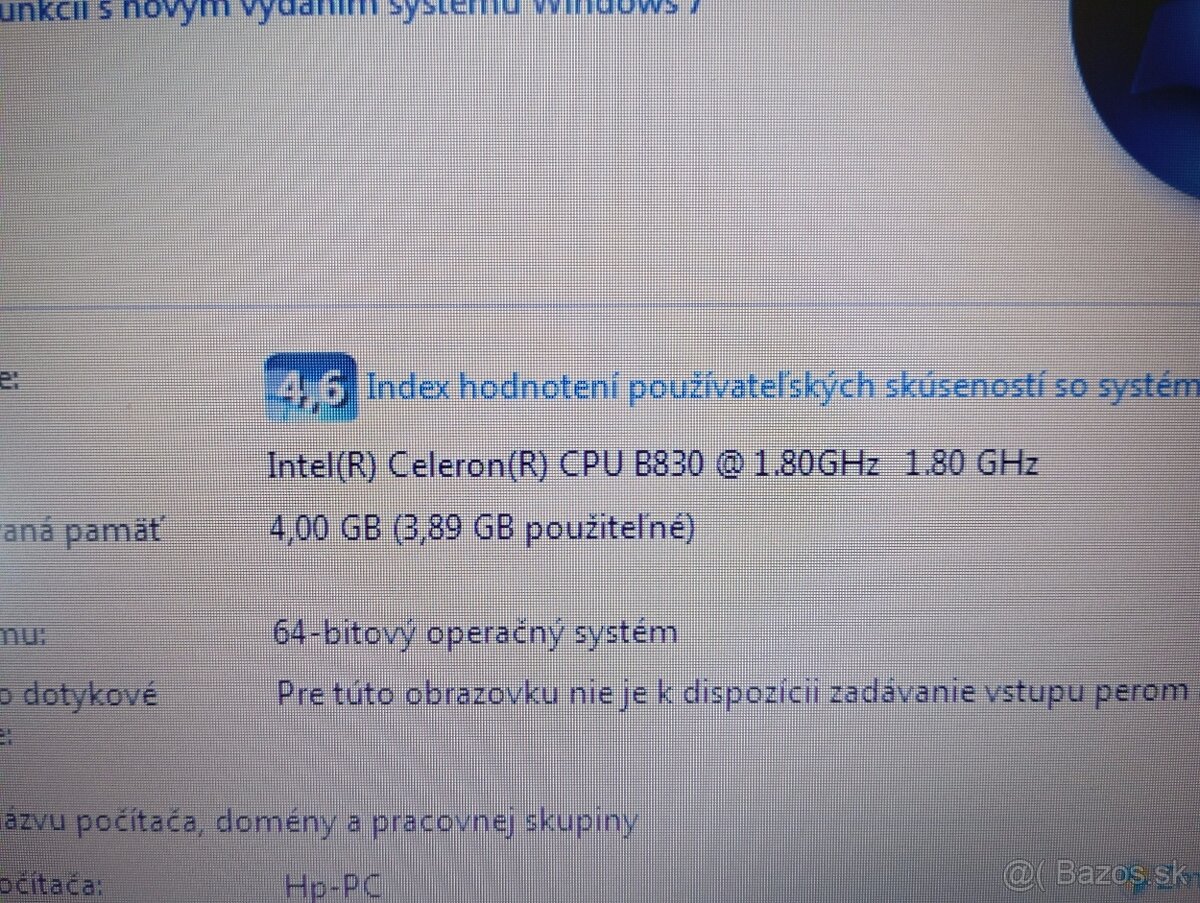 predám notebook HP 650 , WINDOWS 7 - 4