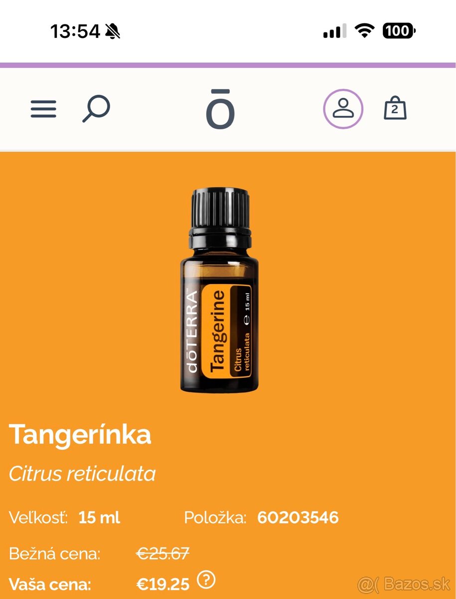 dōTERRA Tangerine (Mandarinka) 15ml - 4
