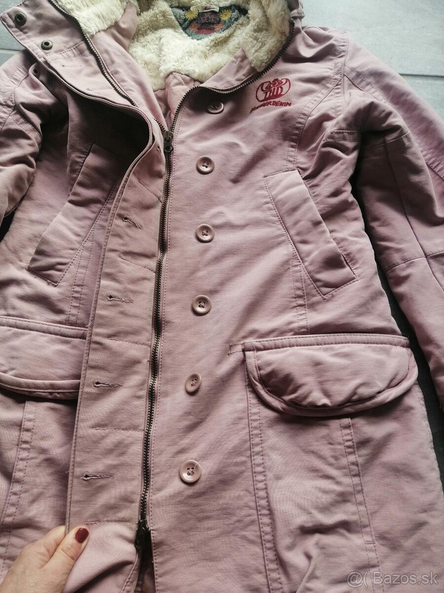 Ružová zimná bunda Hilfiger vM, denim - 4