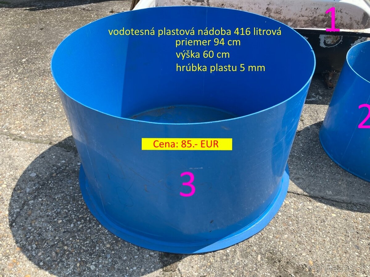 Plastová kaďa 416 L a smaltovaná vaňa na zrážkovú vodu - 4