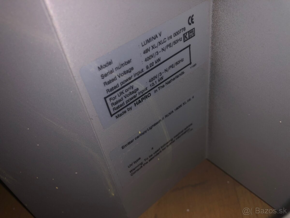 Predám solárium Hapro Lumina 48.V.XL Intensive - 4