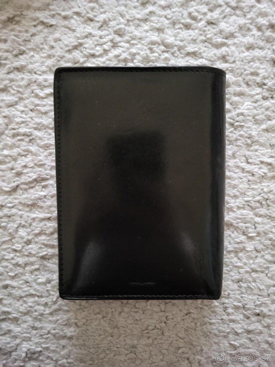 Úplne nová čierna pánska kožená peňaženka - 4