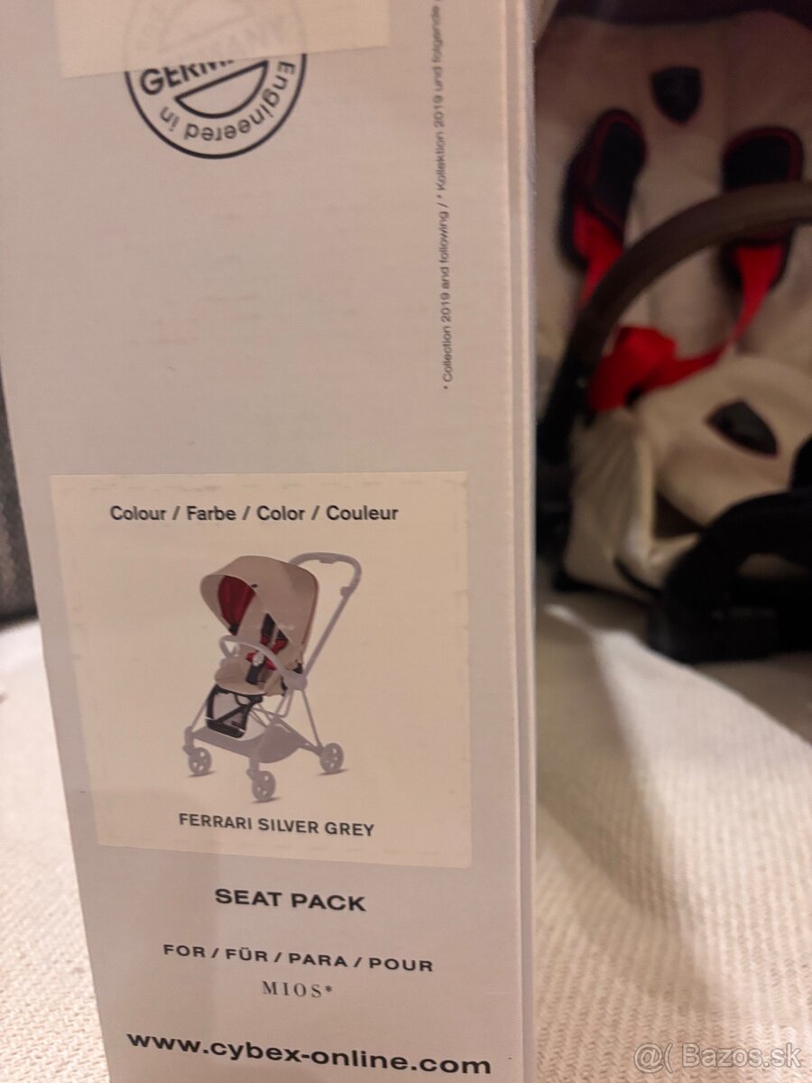 Konštrukcia a potah cybex mios 2.0 Ferrari silver grey - 4