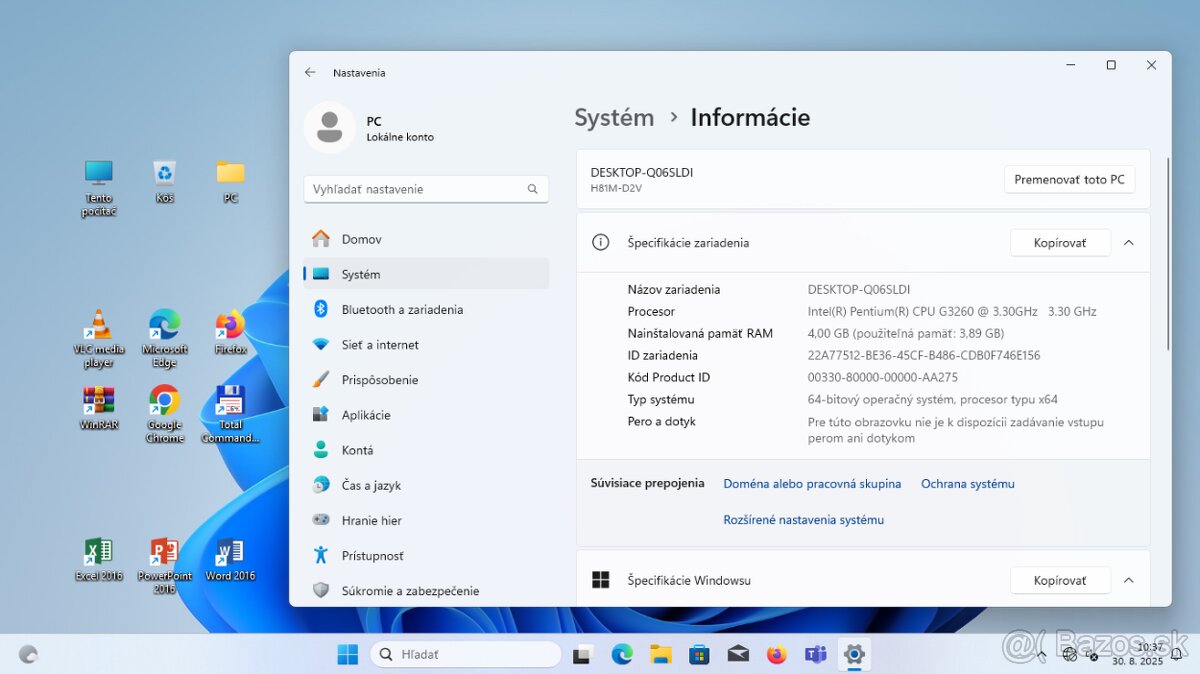 Počítač Spiro s monitorom a príslušenstvom - 4