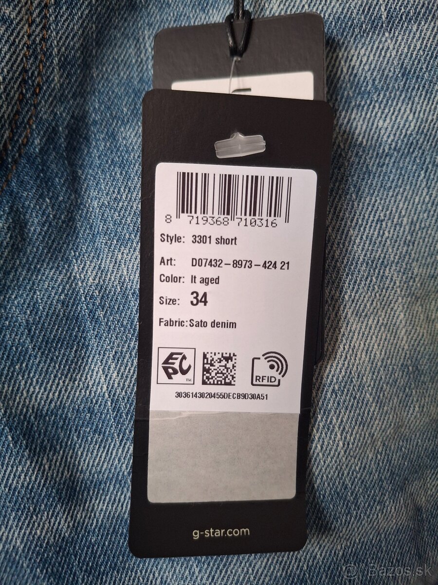 G-Star kratasy sortky nohavice NOVE ORIGINAL - 4