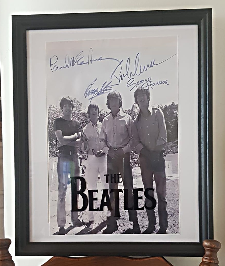 The BEATLES, plátno tisk, 30X45 cm, autogram - 4