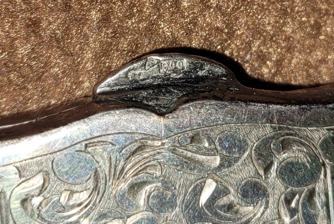 Starozitna strieborna pudrenka - 4