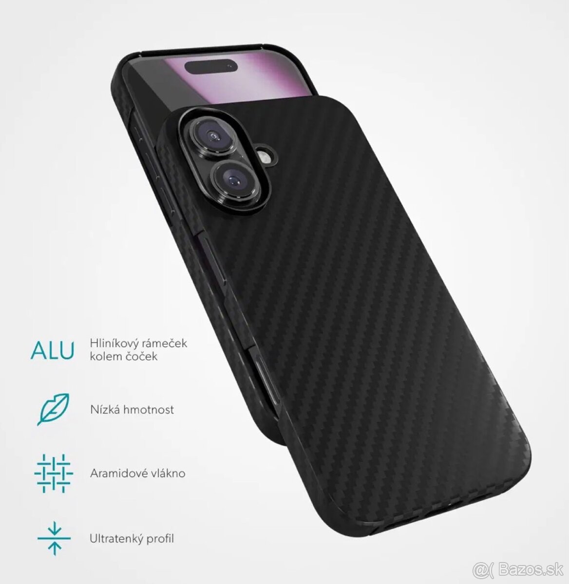 Epic Mag+ Carbon kryt na iPhone16 čierny - 4