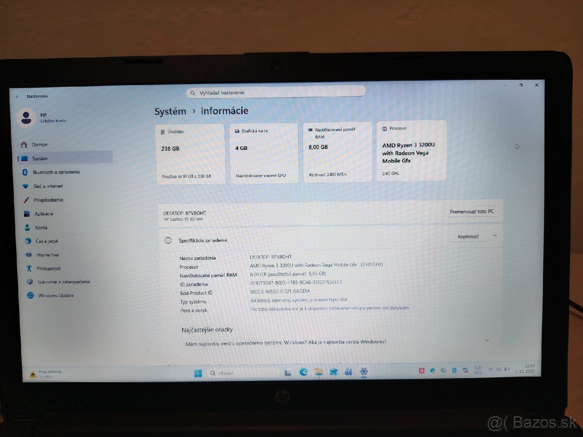 HP 15-db1xxx cena do 21.12 129€ - 4