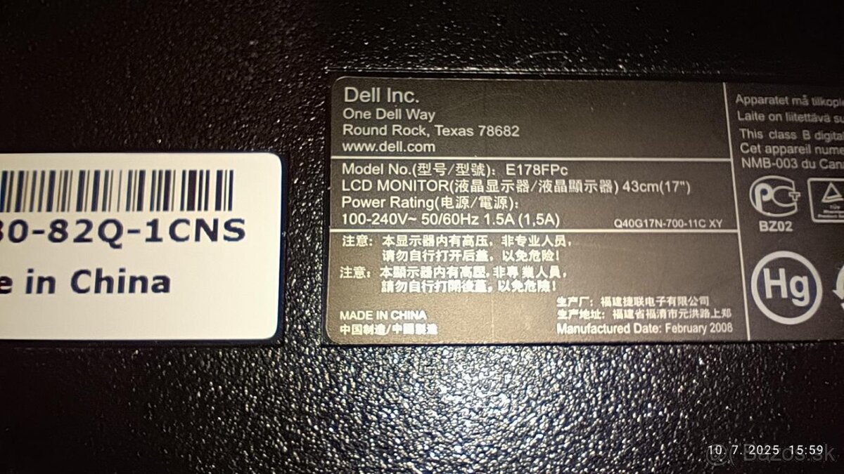 LCD monitor Dell E178FPc 17" - 4