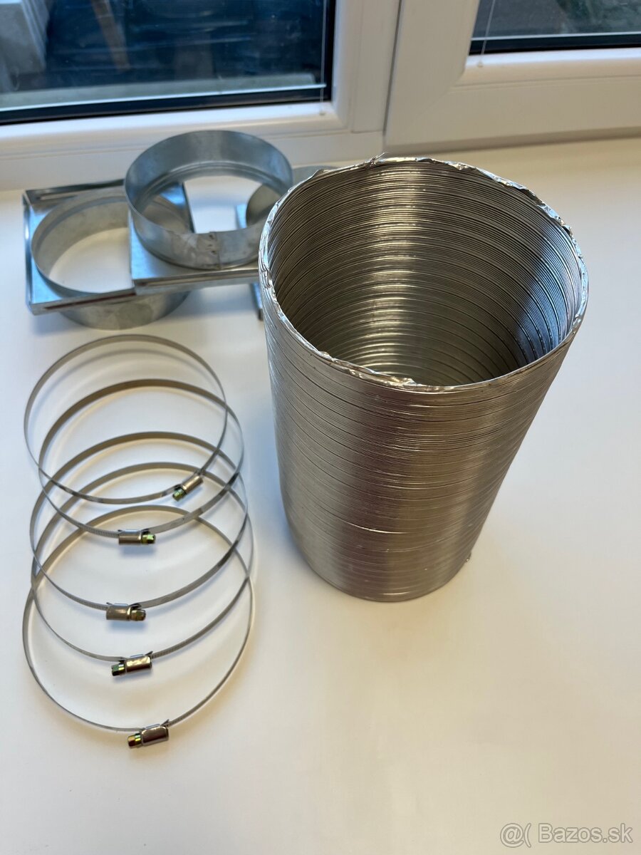 Vzduchotechnika na rozvod teplého vzduchu od krbu - 4