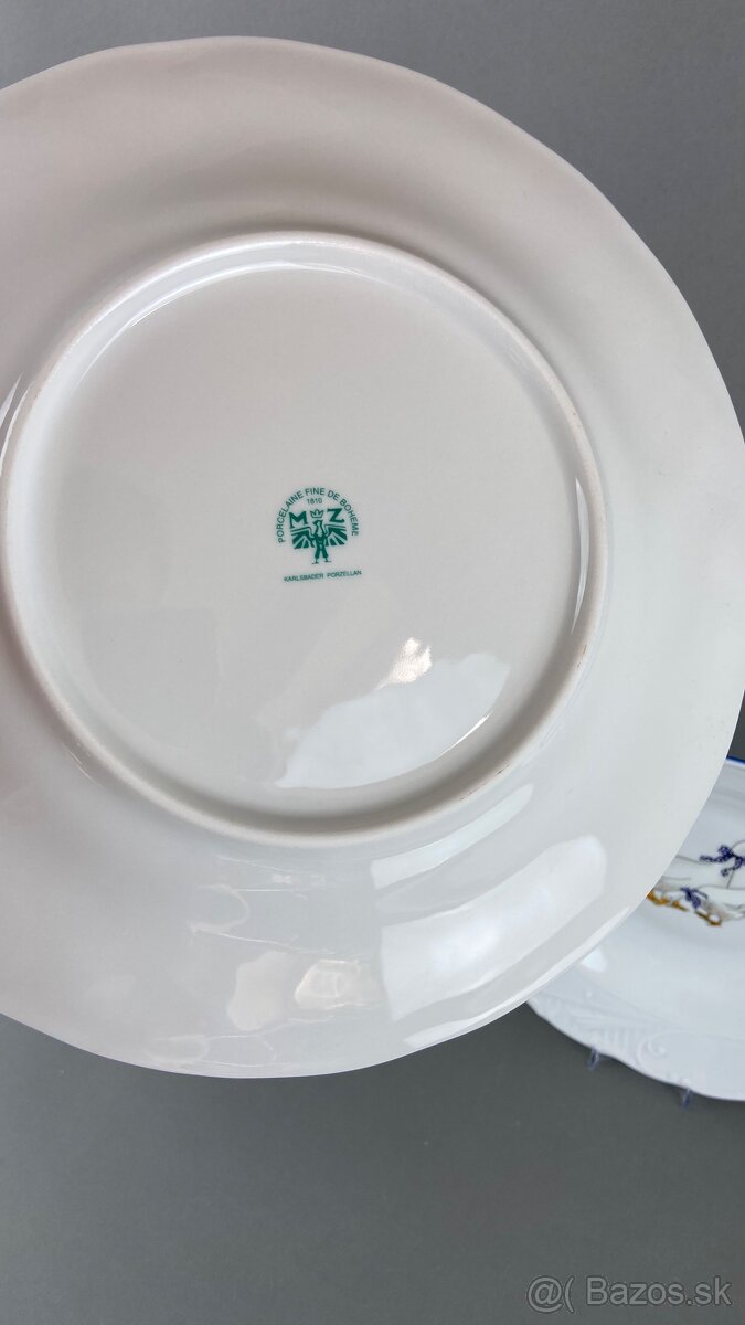 Porcelánová súprava pre 6 osôb husi, modrá linka - 4