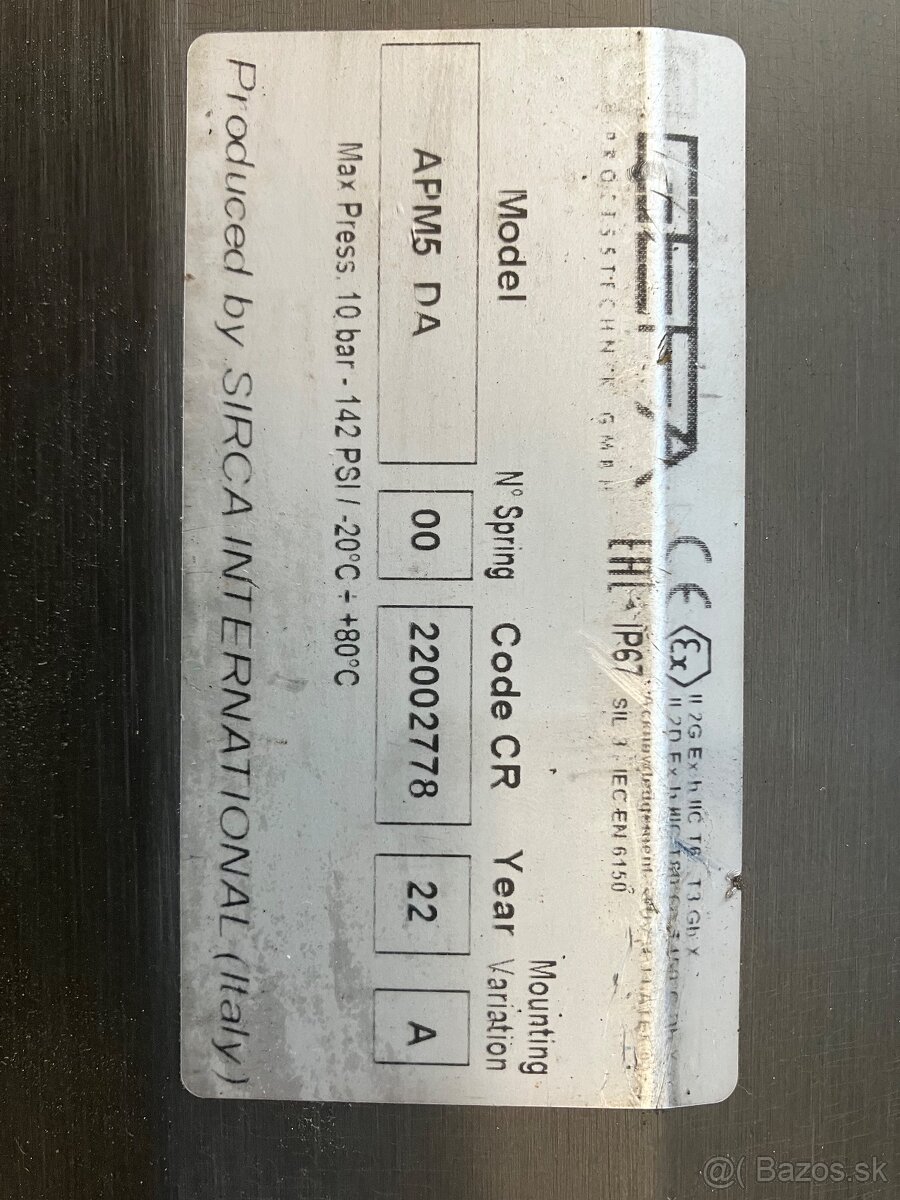 Predám pneumatický pohon SIRCA APM5 DA + ventil DN80 - 4