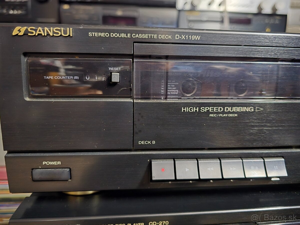 SANSUI RZ-1500 +CD-270 +dvojkazetový deck D-X119W - 4