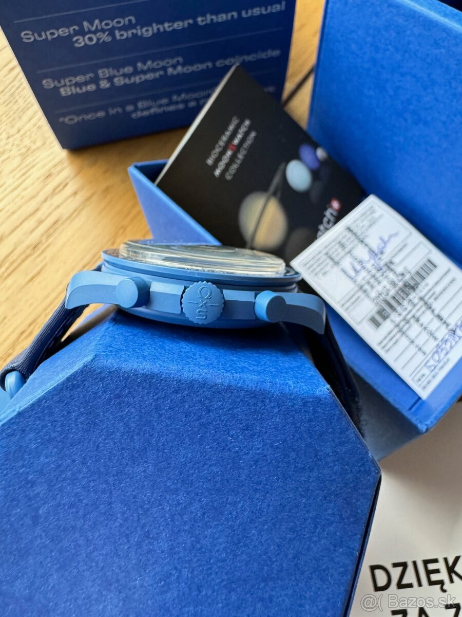 Omega Swatch Moonswatch Super Blue Moonphase - 4