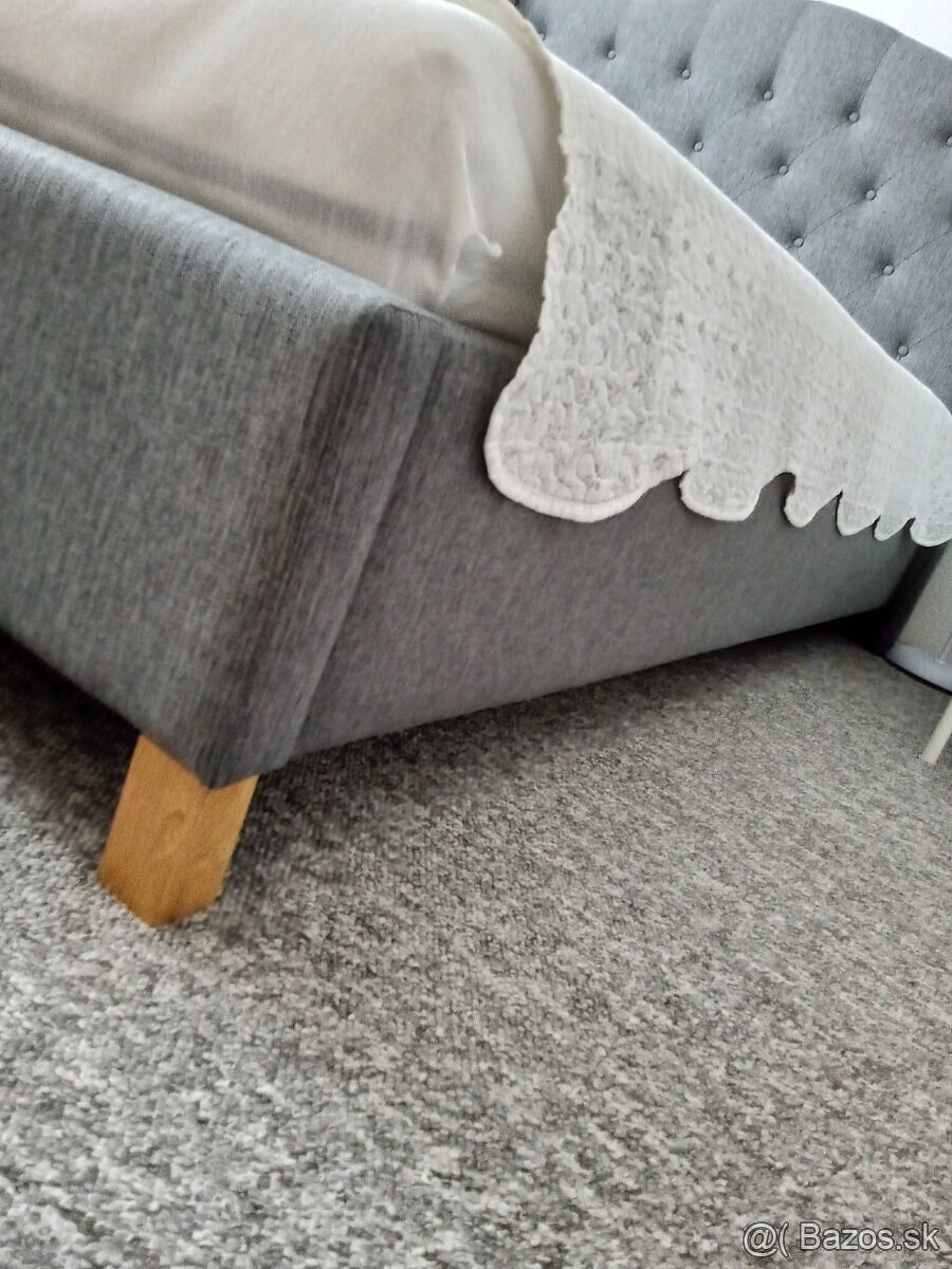 Manželská Posteľ signál Aspen 140x200 šedá - 4