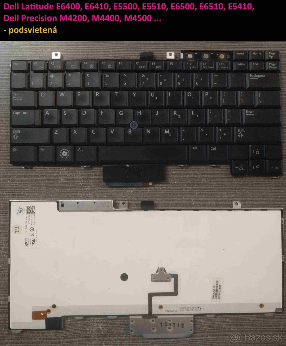 Klávesnice CZ Dell E6410, E5500, E5510//15-5000 17-5000 3588 - 4