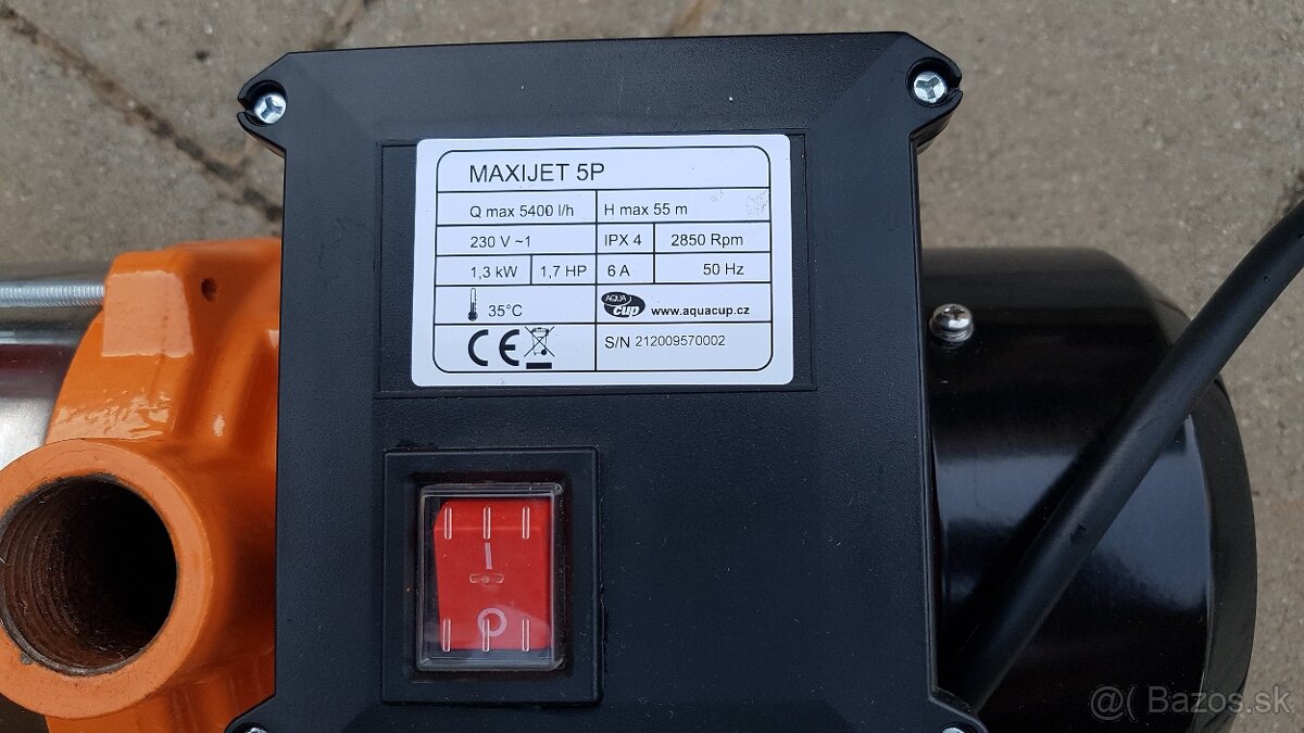 Predám čerpadlo Aquacup Maxijet 5P - v záruke do 4/2026 - 4