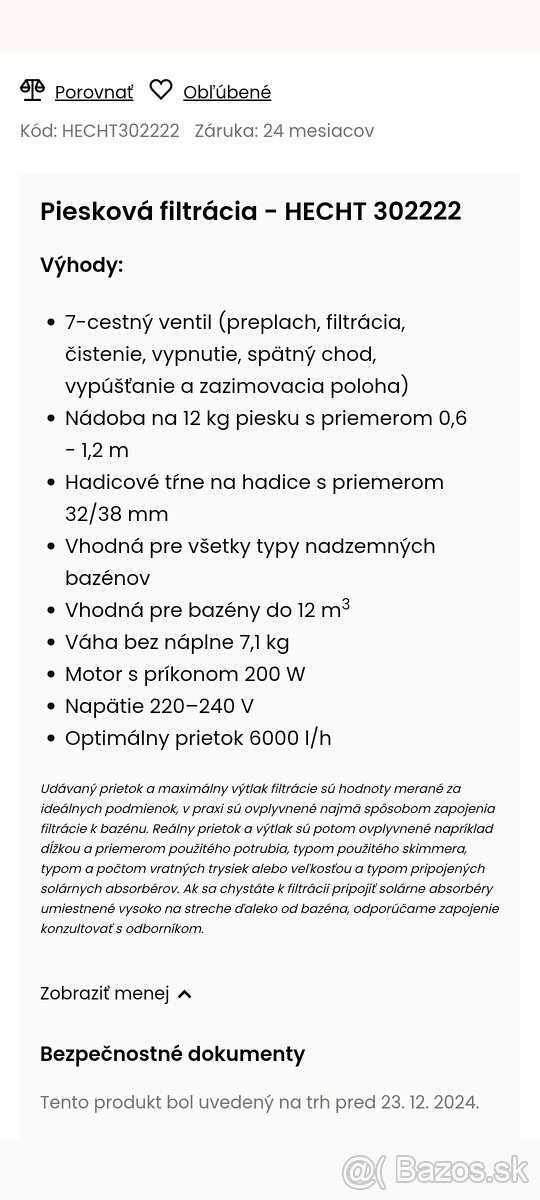 Piesková filtrácia Hecht - 4