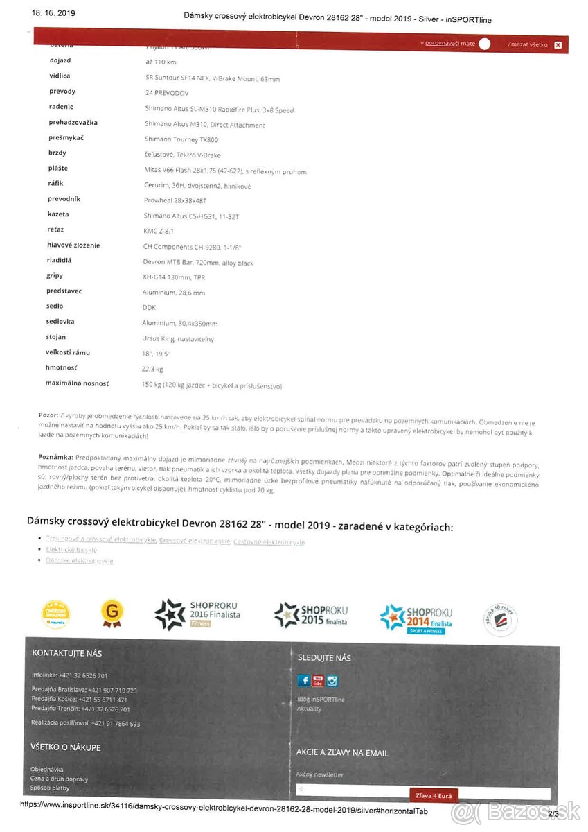 Predám crossový e-bike Devron, model 2019 - 4