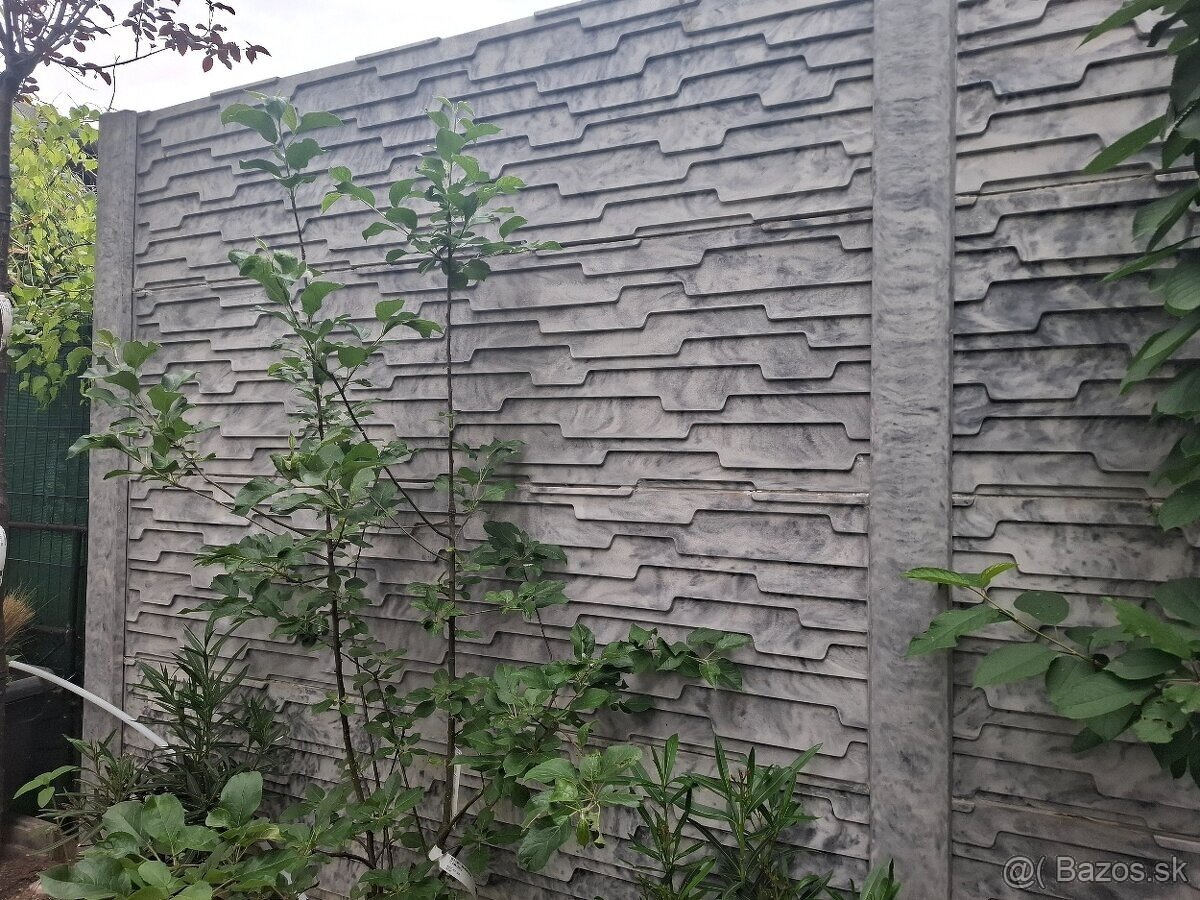 Betónové panely a stĺpik na plot – úplne nové 50€/5ks - 4