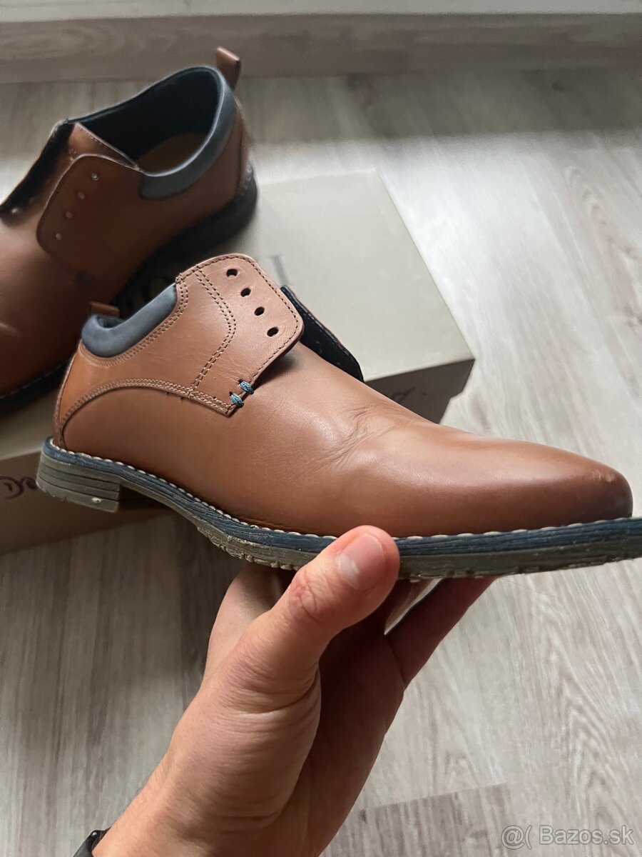 Pánske kožené poltopánky Lasocki for Men MB-STEVEN-02 – hned - 4