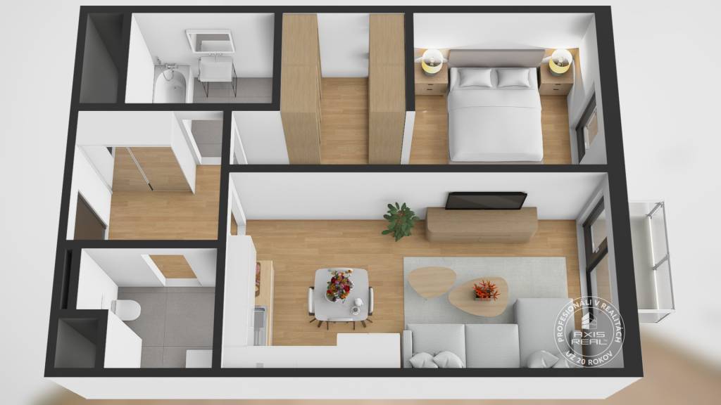 AXIS REAL | 2-izbový byt, METROPOLIS, DOWN TOWN, Bottova uli - 4