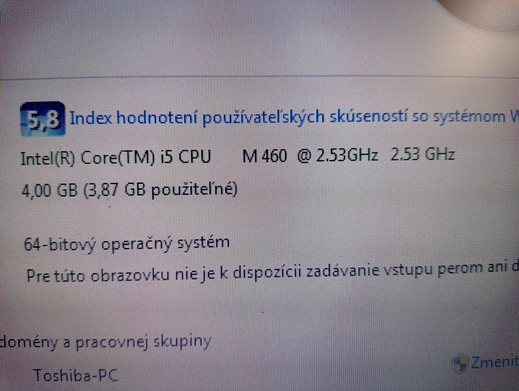 predám notebook TOSHIBA SATELLITE L650 , Windows 7. - 4