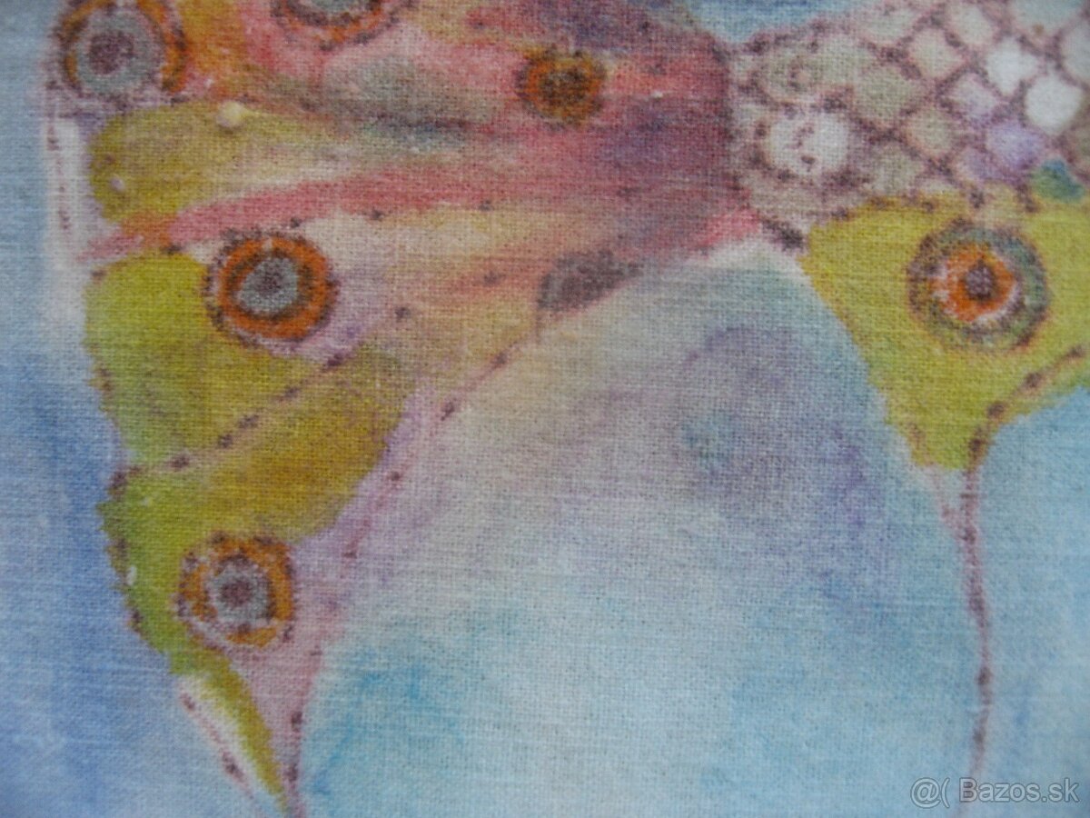 "Malá morská víla" - batika na plátne - 4